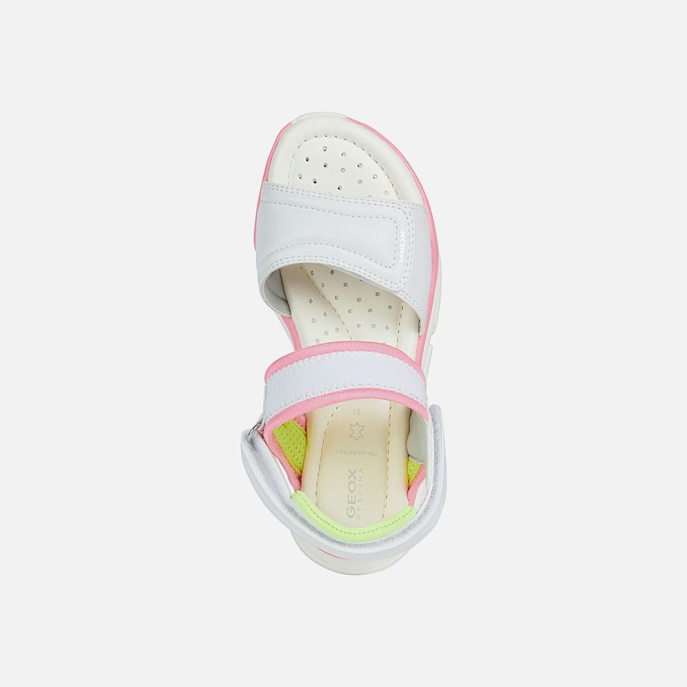 Geox Sandals White Lunare - Geox Girls Shoes - PRITFW830